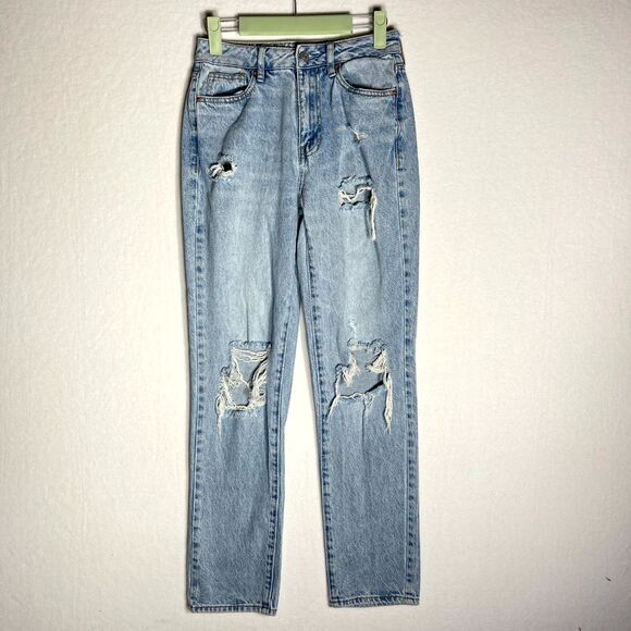 PacSun Mom Jeans Light‎ Wash Ladies Size 24 - Picture 1 of 11